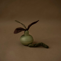 GRUSZKA Z PRZYJACIELEM, drewniana zabawka dla dzieci, kolorowa, Babai, EKO