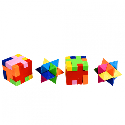Gumki do ścierania, puzzle 3D, 4 szt. Dziki Niedźwiedź, 3+, Rex London, OUTLET