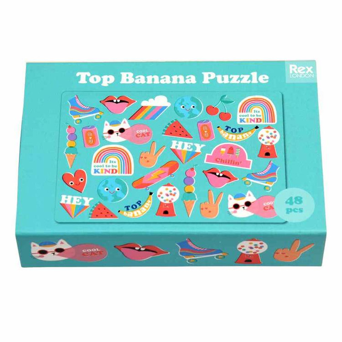 Mini Puzzle 48 elementów, Top Banana, Rex London