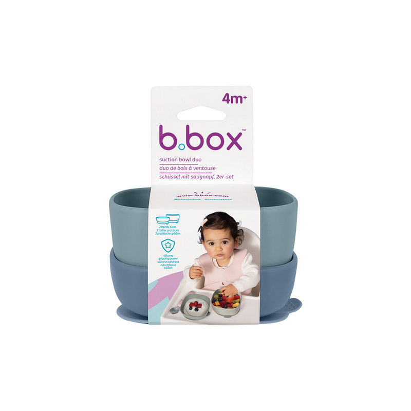 b.box miseczki dla dzieci - 2 szt. + 1 silikonowa przyssawka Ocean