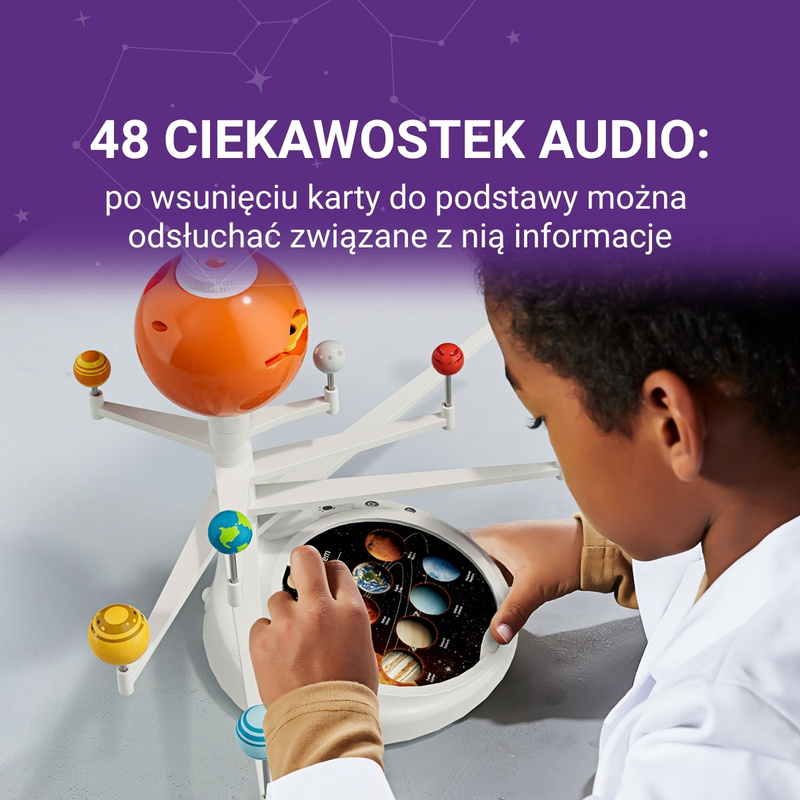Science Can Interaktywny Układ Słoneczny 3D, 6+ | Edukacyjny model planet z projektorem i funkcjami audio