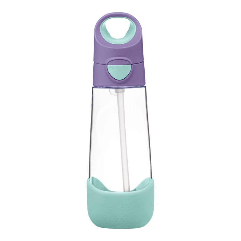 b.box Bidon dla dziecka - butelka na wodę ze słomką tritanowa 600ml Lilac Pop
