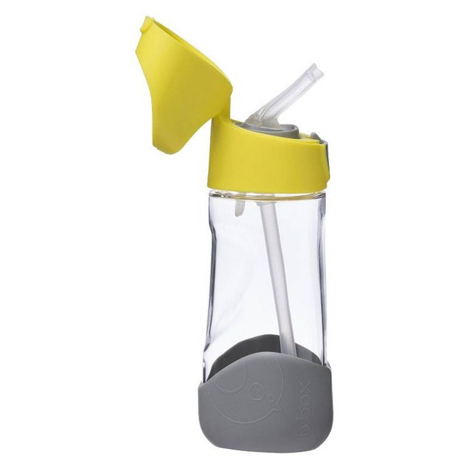 B.box Bidon dla dziecka - butelka na wodę ze słomką tritanowa 450 ml Lemon Sherbet