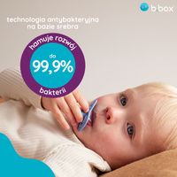b.box Smoczek dla niemowlaka 2 szt.– symetryczny smoczek silikonowy 6 mies.+ Ocean + Sky, OUTLET