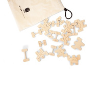 Drewniana układanka, równoważnia CYRKOWI ATLECI, kolor naturalny, Babai, EKO