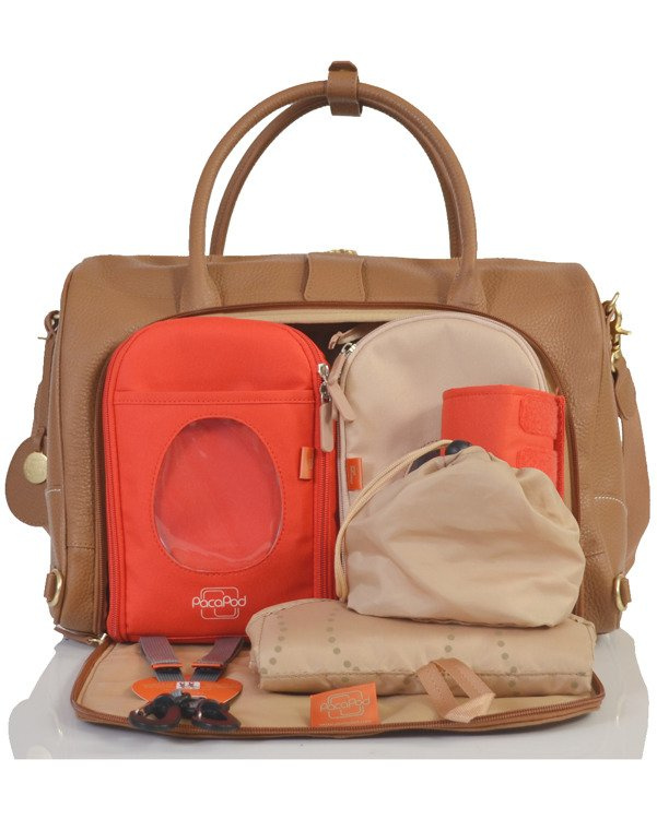 Torba dla mamy Loreto, naturalna skóra, PacaPod