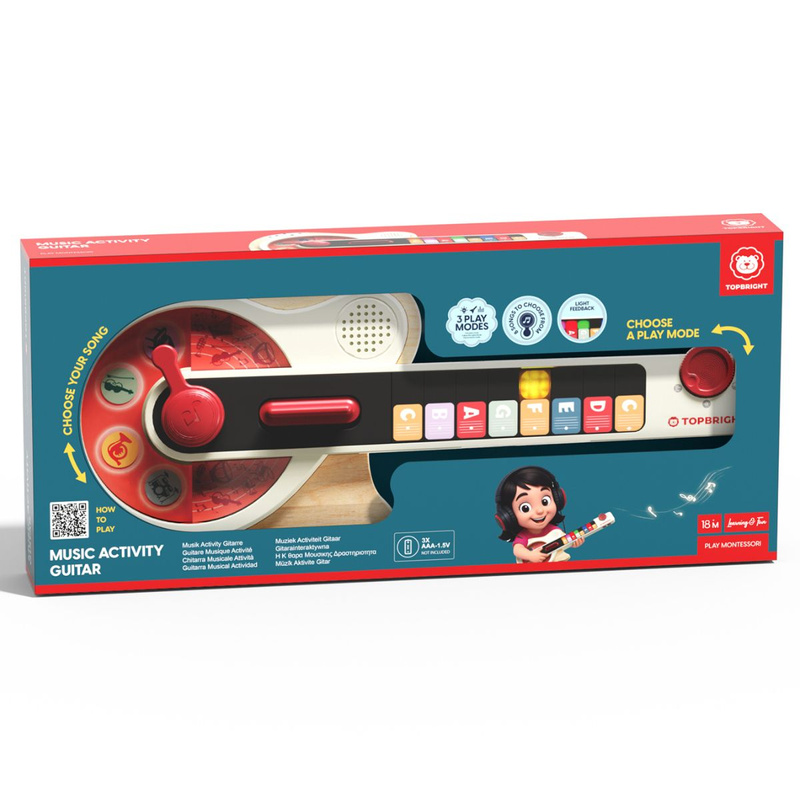 Topbright Gitara interaktywna dla dzieci - zabawka muzyczna 18m+