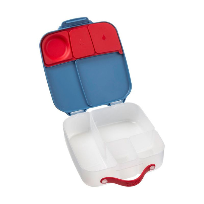 B.box Lunchbox dla dzieci do szkoły - szczelna śniadaniówka z przegródkami i wkładem chłodzącym Blue Blaze