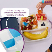 B.box lunchbox dla dzieci do szkoły - szczelna mini śniadaniówka z przegródkami Blue Blaze