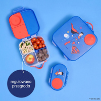 Superman by b.box lunchbox dla dzieci do szkoły - szczelna mini śniadaniówka z przegródkami 