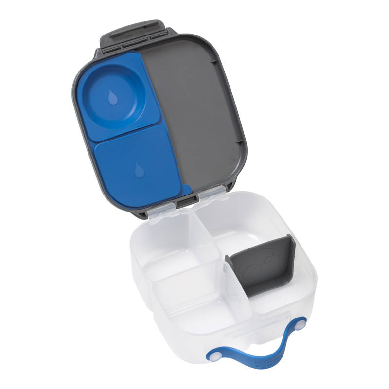 B.box lunchbox dla dzieci do szkoły - szczelna mini śniadaniówka z przegródkami Blue Slate