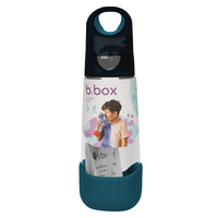 b.box Bidon dla dziecka - butelka na wodę ze słomką tritanowa 600ml Night Vision 