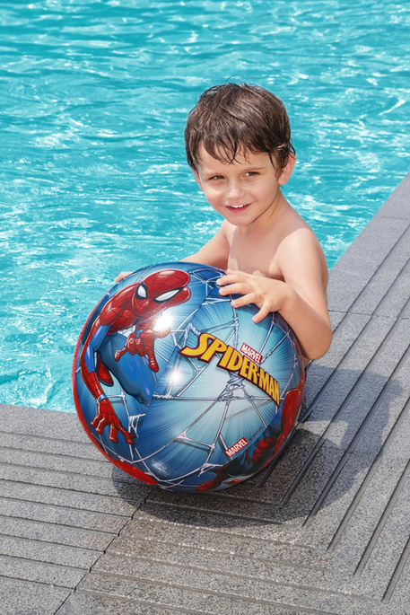 Piłka plażowa dmuchana, Spider-Man, 34 cm, 2+, Bestway 