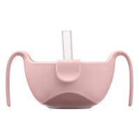 b.box miseczka 3w1: słomka, niewysypek, pojemnik, Blush