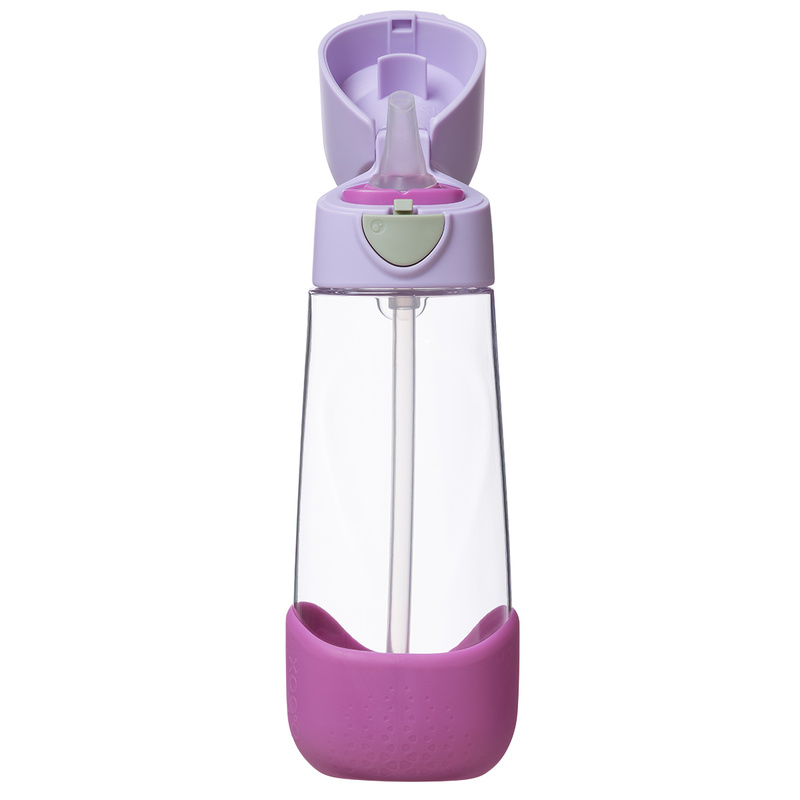 b.box Bidon dla dziecka - butelka na wodę ze słomką tritanowa 600ml Sugar Plum