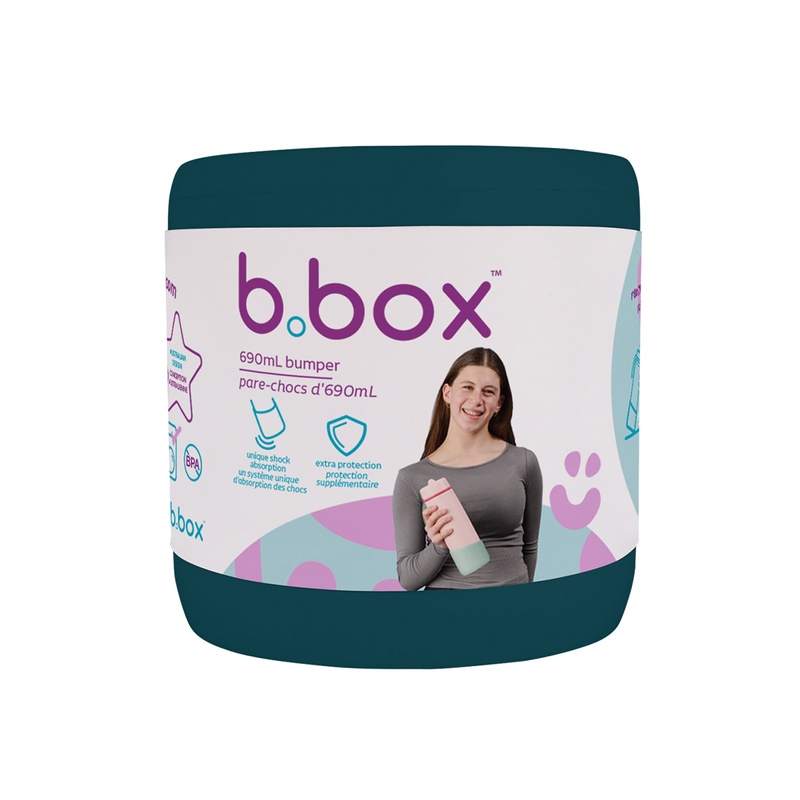 b.box b.box Silikonowa nakładka ochronna na butelkę 690 ml, Sea Glass