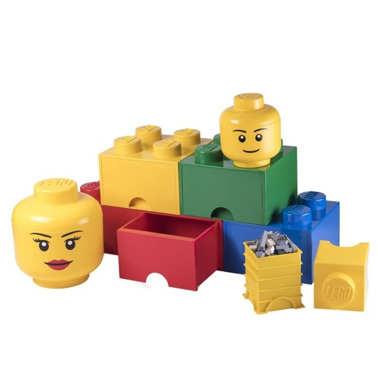 Pojemnik LEGO® Głowa, Chłopiec Głuptasek, duży