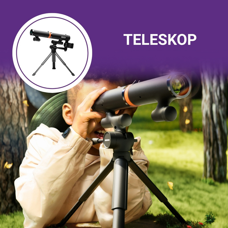 Science Can Teleskop Odkrywcy Kosmosu 3w1, 6+ | Teleskop, lornetka i monokular dla młodych odkrywców