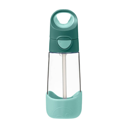 B.box Bidon dla dziecka - butelka na wodę ze słomką tritanowa 450 ml Emerald Forest