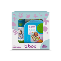 Zestaw Mini Lunchbox + Butelka tritanowa ze słomką 450 ml, Ocean Breeze, b.box