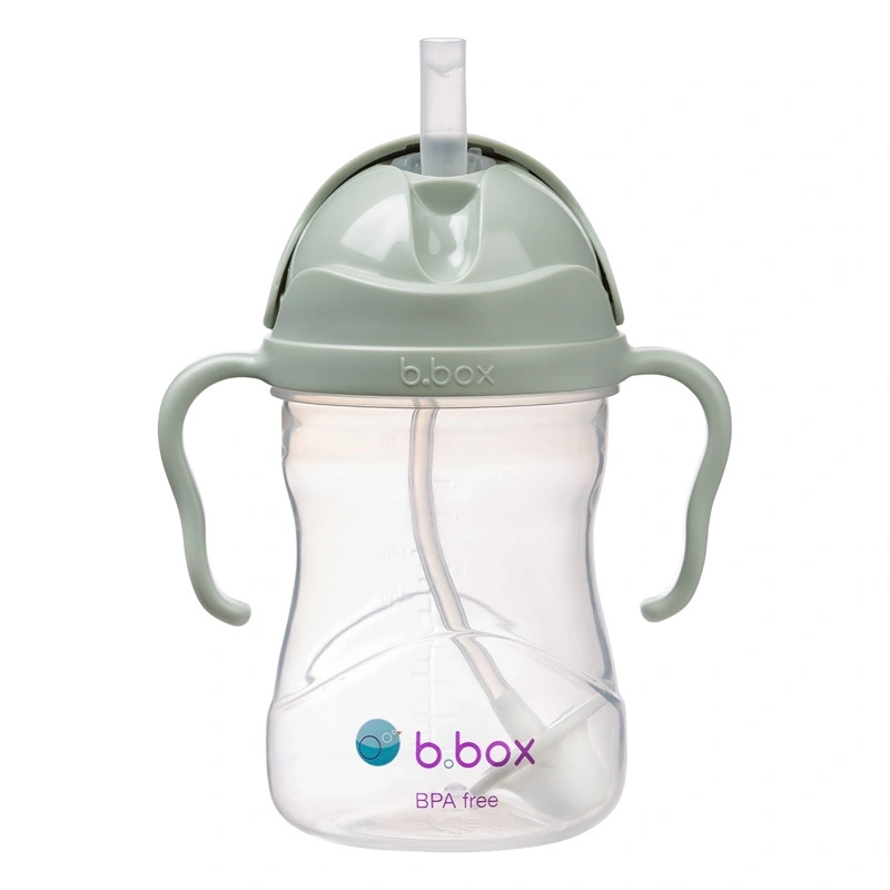 B.box bidon dla dzieci - kubek niekapek ze słomką 240 ml Sage