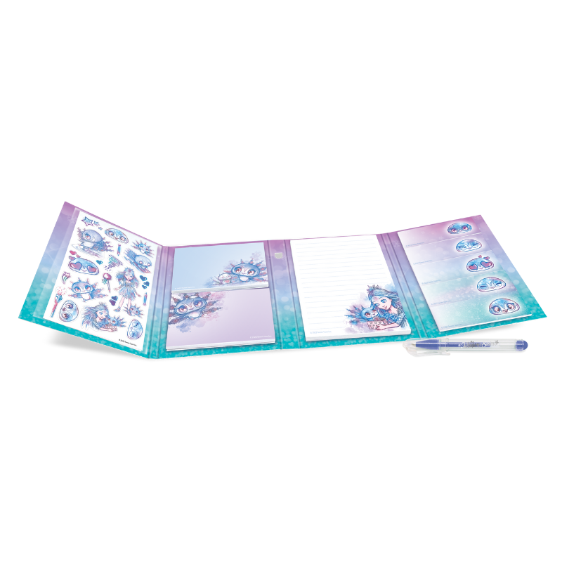 Nebulous Stars Notes z długopisem i karteczkami samoprzylepnymi - czteroczęściowy Iceana