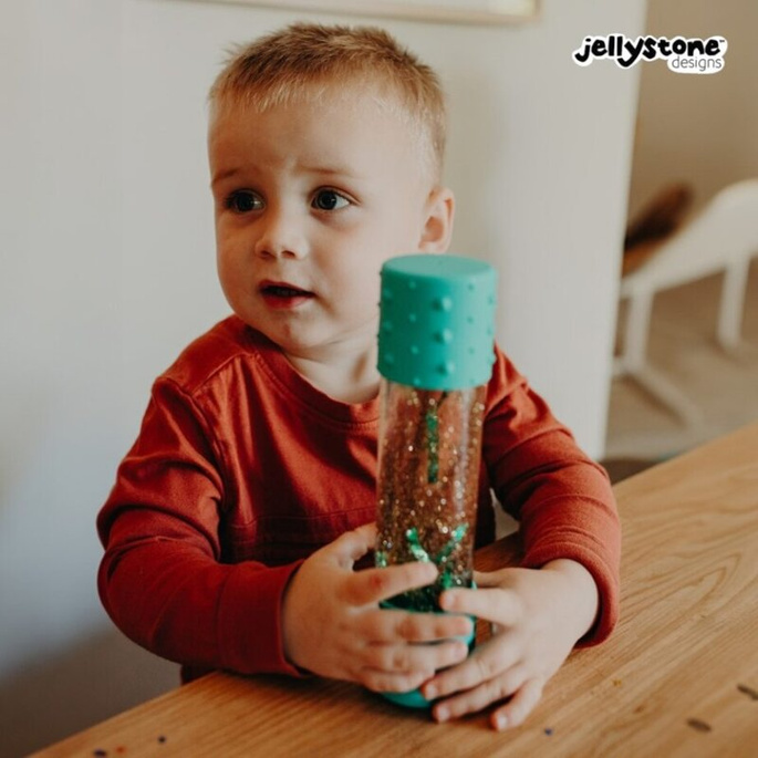 Butelka sensoryczna DIY, turkusowa Jellystone Designs