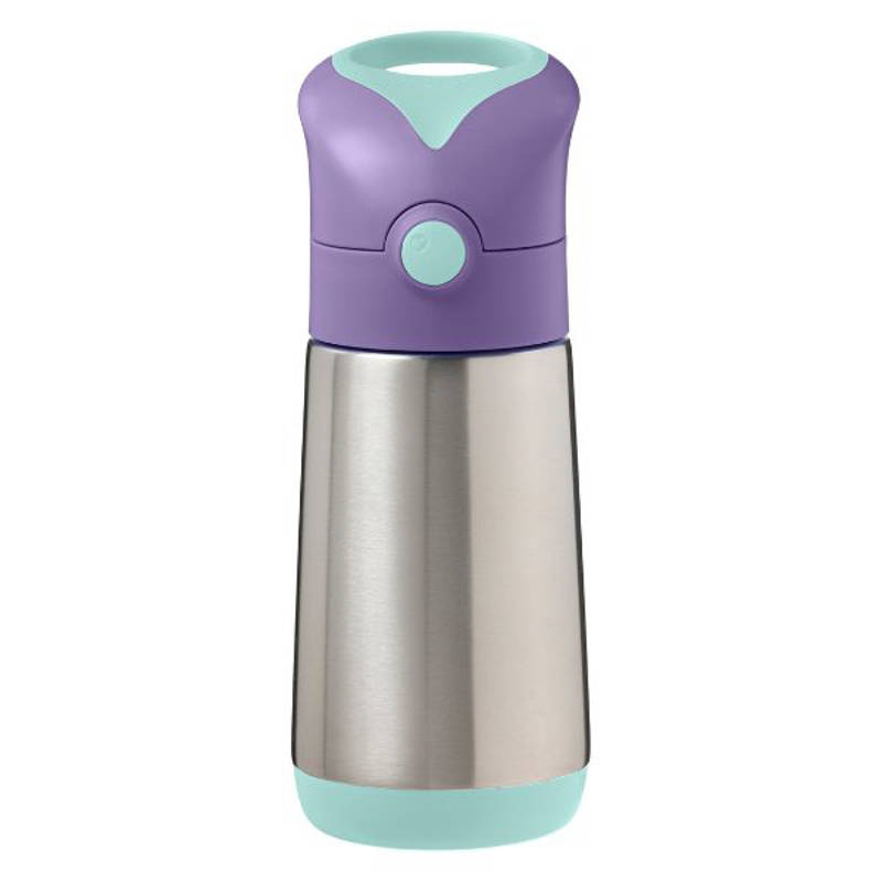 B.box butelka termiczna - bidon dla dzieci ze słomką 350 ml Lilac Pop