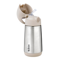 B.box butelka termiczna - bidon dla dzieci ze słomką 350 ml Latte
