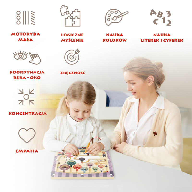 TOPBRIGHT Fantastyczny jednorożec zabawka magnetyczna dla dzieci – gra logiczna z rysikiem 36 mies.+, OUTLET