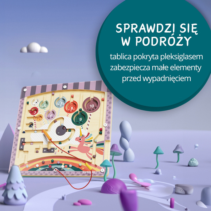 Topbright Fantastyczny jednorożec zabawka magnetyczna dla dzieci – gra logiczna z rysikiem 36 mies.+