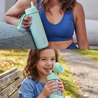 Zestaw Hydro Team butelka termiczna 690 ml Spearmint + butelka na wodę ze słomką tritanowa 450 ml Spearmint, b.box