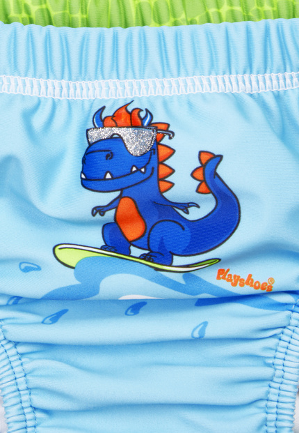 Playshoes Kąpielówki dla niemowlaka – kąpielówki dla dzieci Dinozaur niebieskie