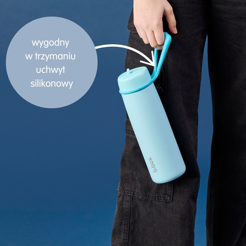 b.box Butelka termiczna ze stali nierdzewnej | składany ustnik 690 ml, Sea Glass
