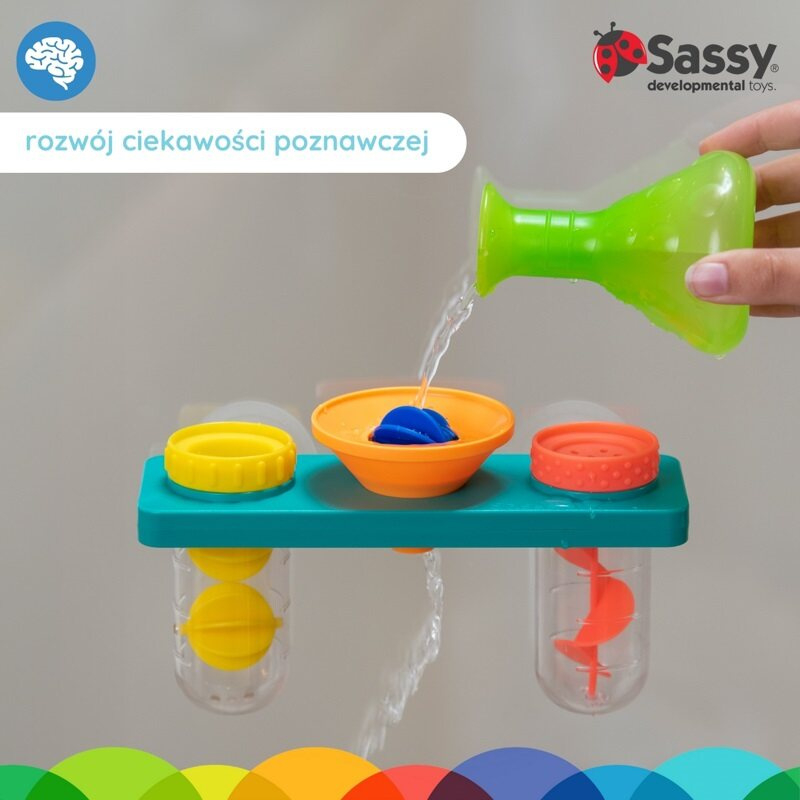 Sassy Wodne laboratorium – edukacyjna zabawka kąpielowa 6m+
