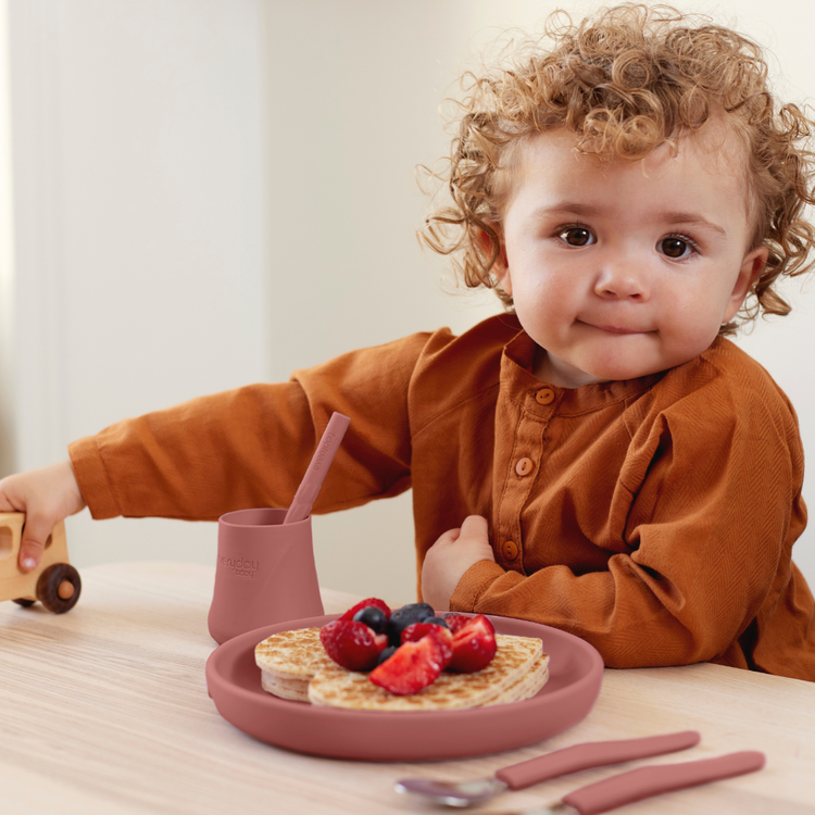 Talerzyk silikonowy bez przyssawki, morelowy, Everyday Baby, OUTLET