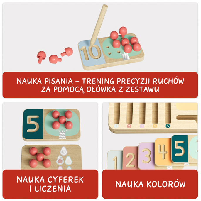 TOPBRIGHT Liczę owoce Zabawka edukacyjna do nauki liczenia dla dzieci 36 mies.+ OUTLET