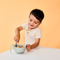 b.box miseczka 3w1: słomka, niewysypek, pojemnik, Sage