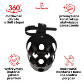 Royal Rascals Uniwersalny uchwyt na kubek do wózka dziecięcego czarny 1 szt.