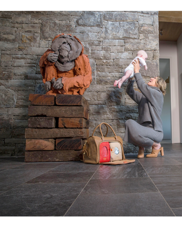 Torba dla mamy Loreto, naturalna skóra, PacaPod