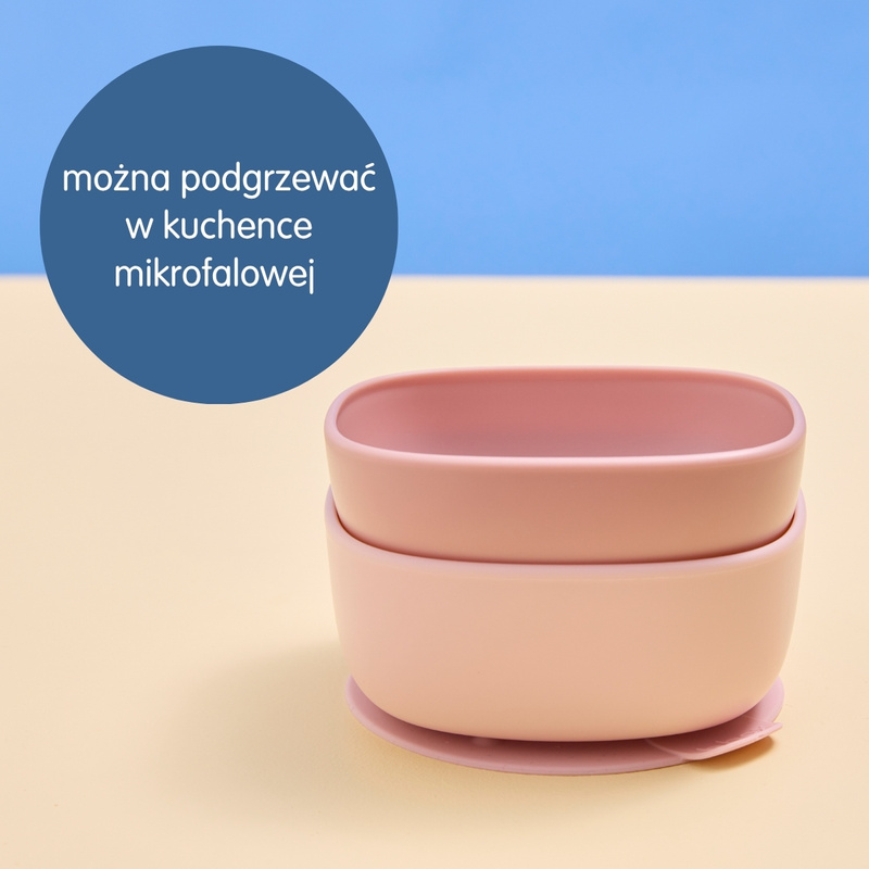 b.box miseczki dla dzieci - 2 szt. + 1 silikonowa przyssawka Blush