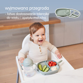 b.box Talerzyk z przyssawką dla dzieci – trójdzielny 2w1 Sage