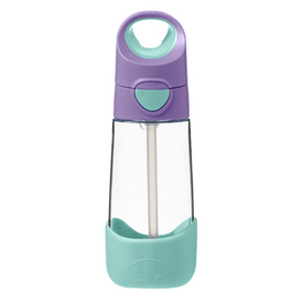 B.box Bidon dla dziecka - butelka na wodę ze słomką tritanowa 450 ml Lilac Pop