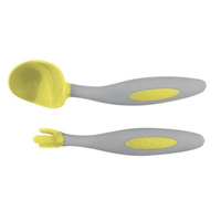 B.box Sztućce dla niemowląt i dzieci do nauki jedzenia Lemon Sherbet
