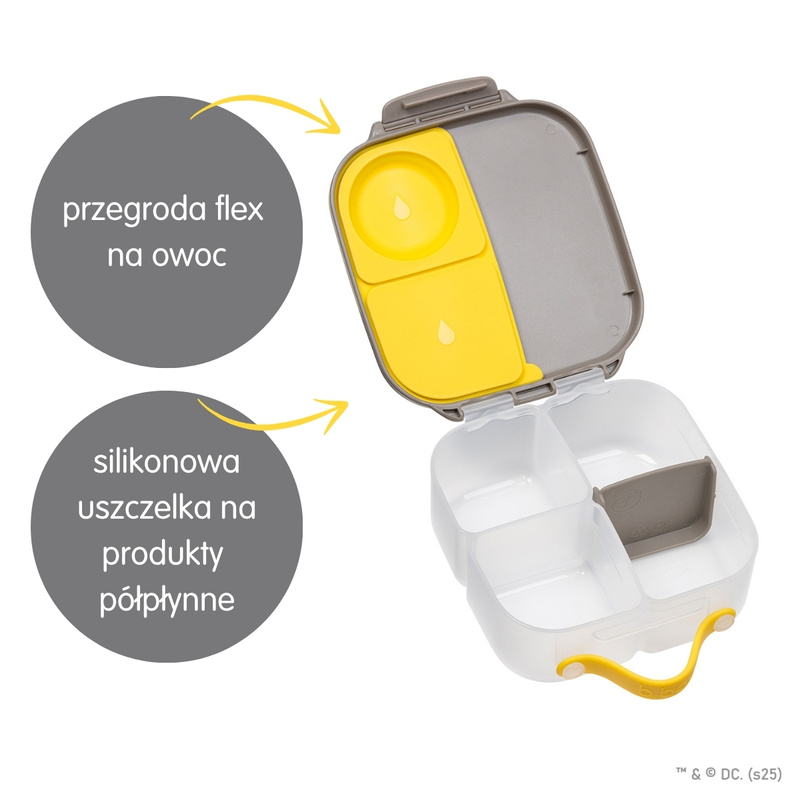 Batman by b.box lunchbox dla dzieci do szkoły - szczelna mini śniadaniówka z przegródkami