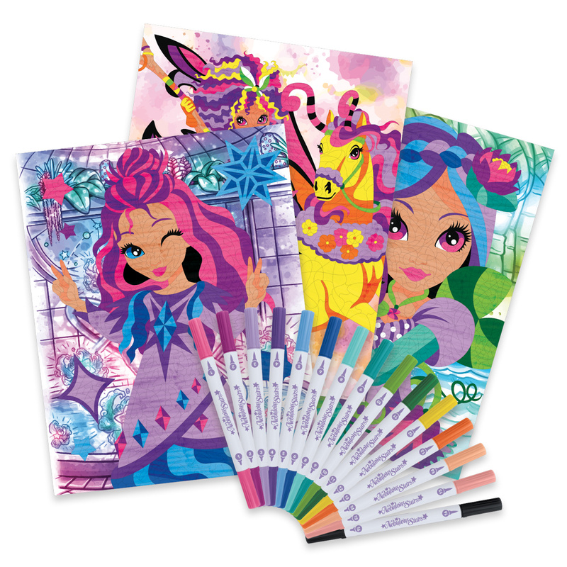 Nebulous Stars Kreatywna kolorowanka z flamastrami – Mystery | Koloruj po numerach 7+