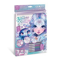 Nebulous Stars Szkicownik dla dzieci z białymi kartkami – zestaw naklejek i metalicznych pisaków 7+ Iceana rozm. M , OUTLET