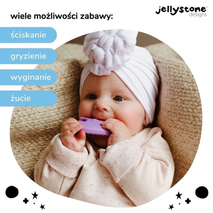 Pierwsze puzzle sensoryczne dla niemowlaka kółko Jellystone Design pastelowe