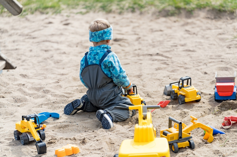 Spodnie przeciwdeszczowe z podszewką z polaru, ocieplone, granatowe, Playshoes