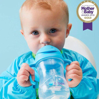 B.box bidon dla dzieci - kubek niekapek ze słomką 240 ml pomarańczowy